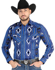 El General - Casual Long Sleeve Shirt - Azul 44474