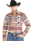 El General - Casual Long Sleeve Shirt - Brown 44487