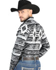El General - Casual Long Sleeve Shirt - Gray 44488