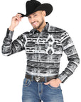 El General - Casual Long Sleeve Shirt - Gray 44488