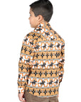 Casual Long-Sleeve Shirt by El General Yellow 44493