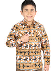 Casual Long-Sleeve Shirt by El General Yellow 44493