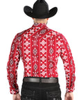 El General - Casual Long Sleeve Shirt - Red 44504