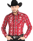 El General - Casual Long Sleeve Shirt - Red 44504
