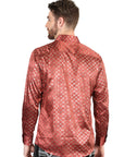 El General Burgundy/Gold Casual Long-Sleeve Shirt 44546