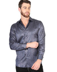 El General Navy Blue Casual Long-Sleeve Shirt 44551