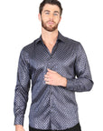 El General Navy Blue Casual Long-Sleeve Shirt 44551