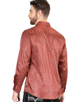 El General Burgundy Casual Long-Sleeve Shirt 44552
