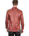 El General Burgundy Casual Long-Sleeve Shirt 44552