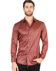 El General Burgundy Casual Long-Sleeve Shirt 44552