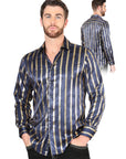 El General Navy/Gold Casual Long-Sleeve Shirt 44553