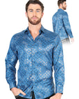 El General Teal Casual Long-Sleeve Shirt 44573