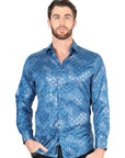 El General Teal Casual Long-Sleeve Shirt 44573