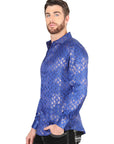 El General Royal Blue Casual Long-Sleeve Shirt 44575