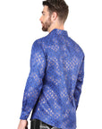 El General Royal Blue Casual Long-Sleeve Shirt 44575