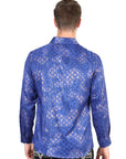El General Royal Blue Casual Long-Sleeve Shirt 44575