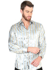 El General Grey/Gold Casual Long-Sleeve Shirt 44578