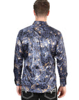 El General Navy Blue Casual Long-Sleeve Shirt 44589