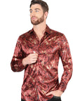 El General Burgundy Casual Long-Sleeve Shirt 44590