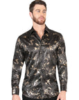 El General Black Casual Long-Sleeve Shirt 44593