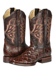 El General Rodeo Boot - Imit Pirarucu - Brown 44664