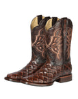 El General Rodeo Boot - Imit Pirarucu - Brown 44664