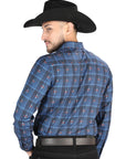 El General - Casual Long Sleeve Shirt - Black/Brown 44704