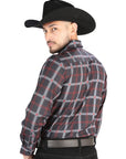 El General - Casual Long Sleeve Shirt - Black/Gray 44709