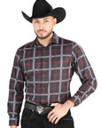 El General - Casual Long Sleeve Shirt - Black/Gray 44709