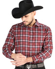 El General - Casual Long Sleeve Shirt - Red 44710