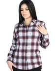 El General - Casual Long-Sleeve Shirt - Red/Black 44718