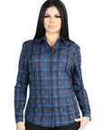 El General - Casual Long-Sleeve Shirt - Black/Blue 44721