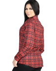 El General - Casual Long-Sleeve Shirt - Red 44722