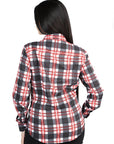 El General - Casual Long-Sleeve Shirt - White/Red 44724
