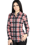 El General - Casual Long-Sleeve Shirt - White/Red 44724