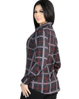 El General - Casual Long-Sleeve Shirt - Black/Gray 44726