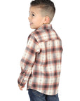 El General Orange/Beige Casual Long-Sleeve Shirt 44733
