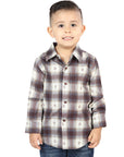 El General Beige/Burgundy Casual Long-Sleeve Shirt 44747
