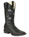 El General Women’s Petatillo Crazy Black Rodeo Boots 44856