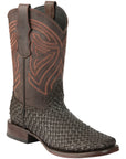 El General Men’s Leather Rodeo Boots Petatillo - Chocolate 45013