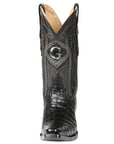 El General Men's Exotic Caiman Belly Cowboy Boots - Black 45078