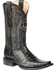 El General Men's Exotic Caiman Belly Cowboy Boots - Black 45078
