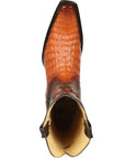 El General Men's Exotic Caiman Belly Cowboy Boots - Cognac 45080