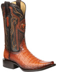 El General Men's Exotic Caiman Belly Cowboy Boots - Cognac 45080