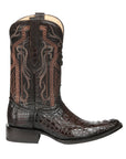 El General Men's Exotic Caiman Nuca Cowboy Boots - Brown 45082