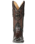 El General Men's Exotic Caiman Nuca Cowboy Boots - Brown 45082