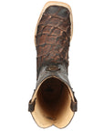 El General Men's Exotic Monster Fish Rodeo Cowboy Boots - Brown 45084
