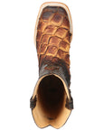 El General Men's Exotic Monster Fish Rodeo Cowboy Boots - Cognac 45085