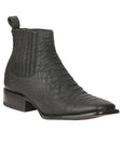 El General Men’s Python Imitation Black Ankle Boots 45091