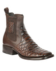 El General Men’s Python Imitation Brown Ankle Boots 45094